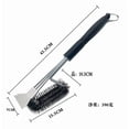 thumbnail image 3 of Stainless Steel Grill Cleaning Brush, Three Head Barbecue Scrubber With Built In Scraper, Heavy Duty Oven Grill Mesh Cleaning Tool, Long Handle BBQ Brush For Outdoor Cooking Accessories, 3 of 5