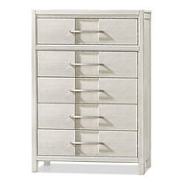Furniture of America Vela Transitional Wood 5-Drawer Chest in White