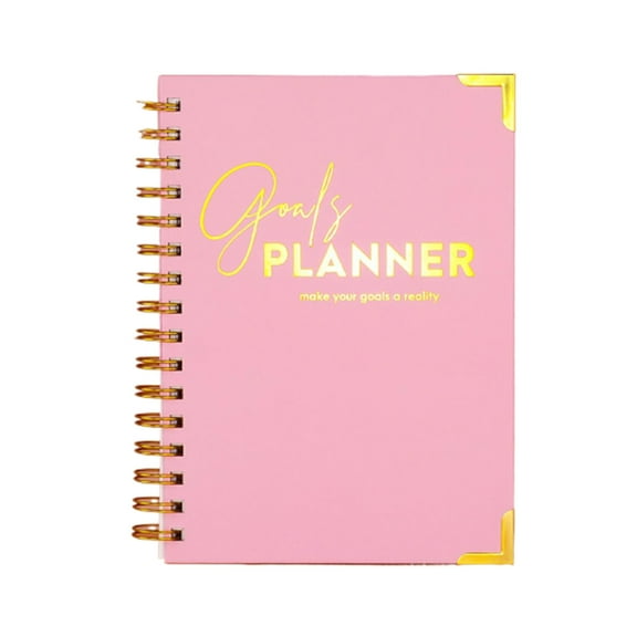 EclipseJewels Teacher Planner 2024-2025 Academic Year, August to July Daily Weekly Monthly Lesson Planner Book with Goals Section, Spiral Bound for Educators & Students,Pink