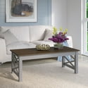 Twin Star Home Modern Farmhouse Coffee Table with Criss-Cross