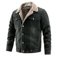 thumbnail image 1 of Qertyioot Hauts pour Hommes Mode Veste Décontractée Extérieur Manches Longues Manteau Chaud, 1 of 8