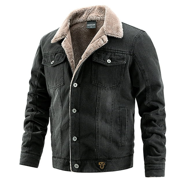 Qertyioot Hauts pour Hommes Mode Veste Décontractée Extérieur Manches Longues Manteau Chaud