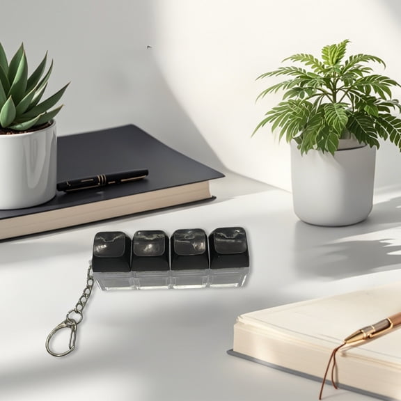 Keyboard Fidgets Toys for Adults Keyboard Clicker with LED Light Keychain Fidgets Sensory Funny Toys for Anxiety Decompression, Fidget Keyboard (4 in 1)