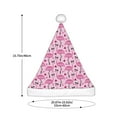 thumbnail image 3 of KLL Christmas Hats for Adults Plush Cool Flamingos Print Santa Hat Xmas Fluffy Santa Claus Hat for Women Men, 3 of 6