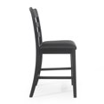 thumbnail image 3 of Noble House Woodbine Wood Upholstered Counter Stools, Set of 2, Black, 3 of 8