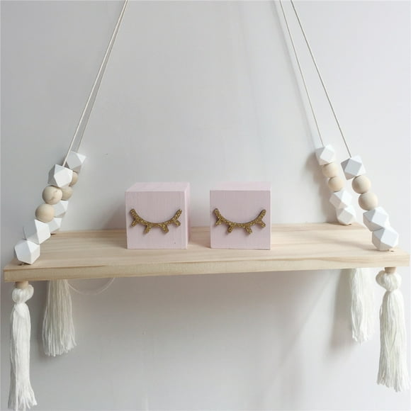 Cameland Functional Homewares Wooden Beads Wall Shelf Of DIY Room Shelf Storage Shelf Organizer