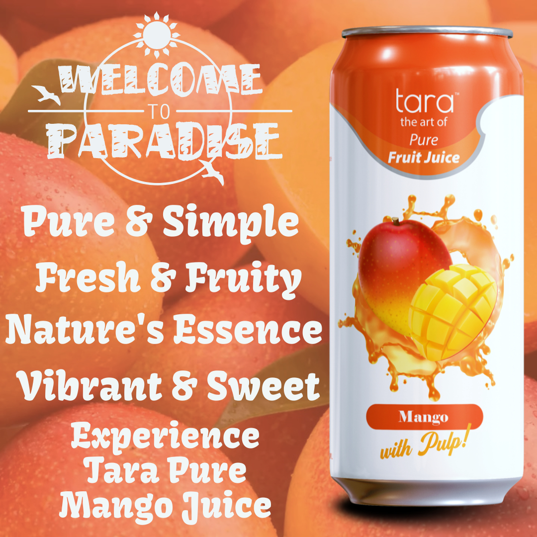 Tara Pure Fruit Juice With Pulp, Mango, 16.9 fl.oz (12 Pack)