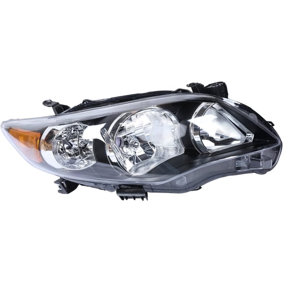HOUGEET Compatible with Toyota Corolla 2014-2016 E170 Black Housing LED Headlights Assembly, Right Side