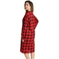 thumbnail image 2 of Just Love Women's Elegant Long Sleeve Nightgown: Comfortable Sleepwear for a Relaxing Night's Rest (Red - Buffalo Plaid, 4X), 2 of 3