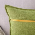 thumbnail image 3 of ASWZXCFGV Linen Throw Pillow Covers 22x22 Inch Green Soft Decorative Cushion Cover for Sofa Bedroom Pillow Shell, 3 of 6