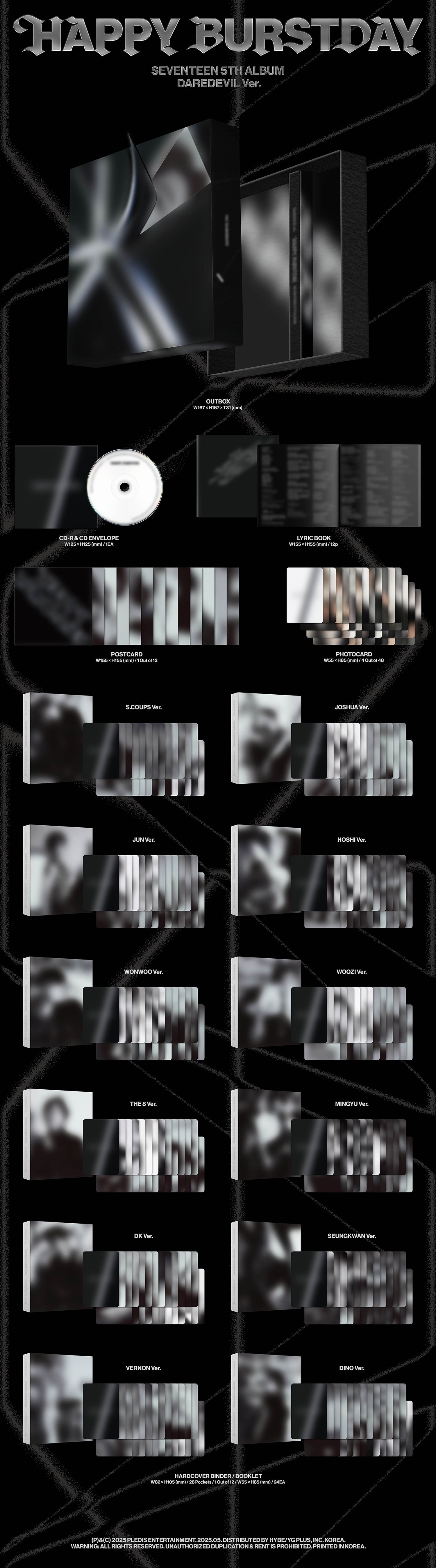 Seventeen - SEVENTEEN 5th Album HAPPY BURSTDAY (DAREDEVIL