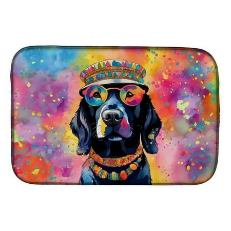 

Carolines Treasures 0.2 x 21 x 14 in. Black Labrador Hippie Dawg Dish Drying Mat