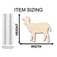 thumbnail image 2 of Unfinished Wood Billy Goat Farm Animal Shape - Craft - up to 46" DIY 4" / 1/4", 2 of 3