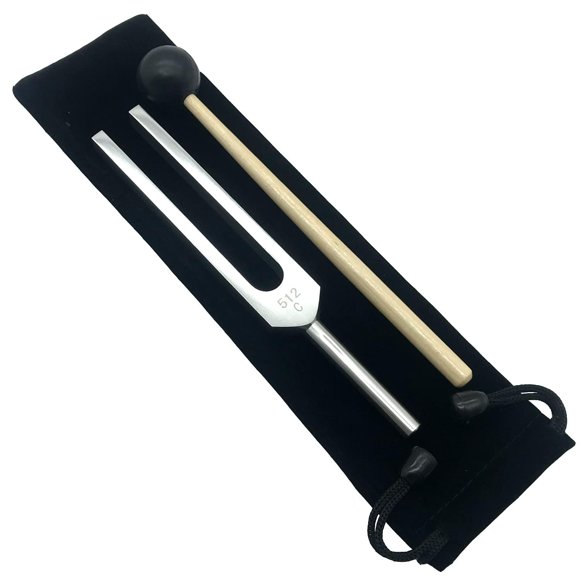 Horquilla de afinación de grado médico 512C Hz con martillo de silicona y bolsa de almacenamiento, i