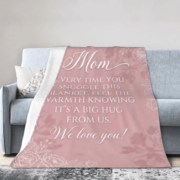 Gifts for Mom, Mom Birthday Gifts Blanket, Moms Gift for Women from Daughter Son, We Love You Present for Mother Mommy Christmas Mothers Day 50x40