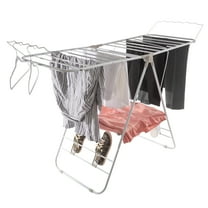 Everyday Home Aluminum Indoor/Outdoor Folding Clothes Drying Rack (White)