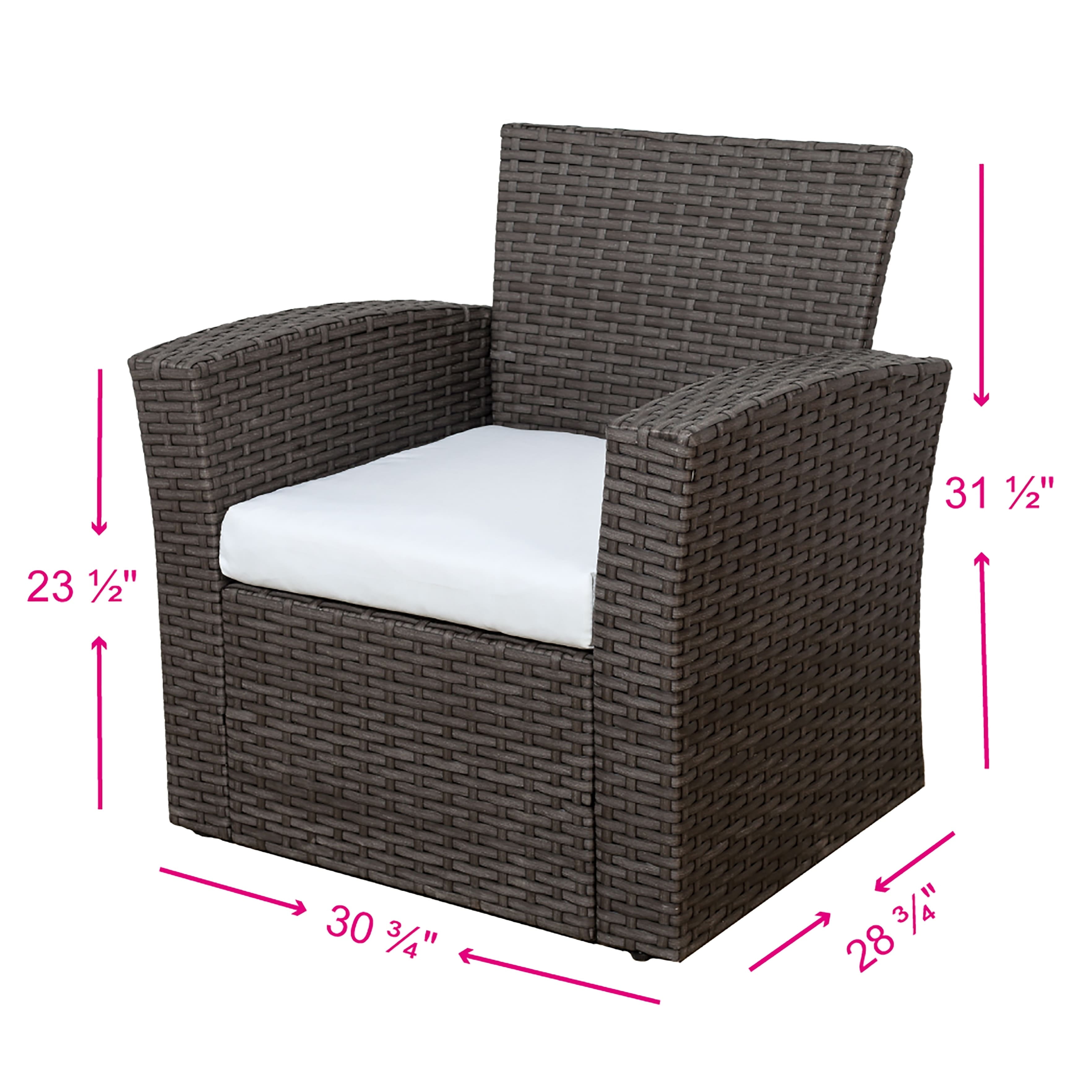 Grandview Outdoor Chocolate 4-piece Patio Conversation Set Orange