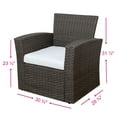 thumbnail image 3 of Grandview Outdoor Chocolate 4-piece Patio Conversation Set Beige, 3 of 5