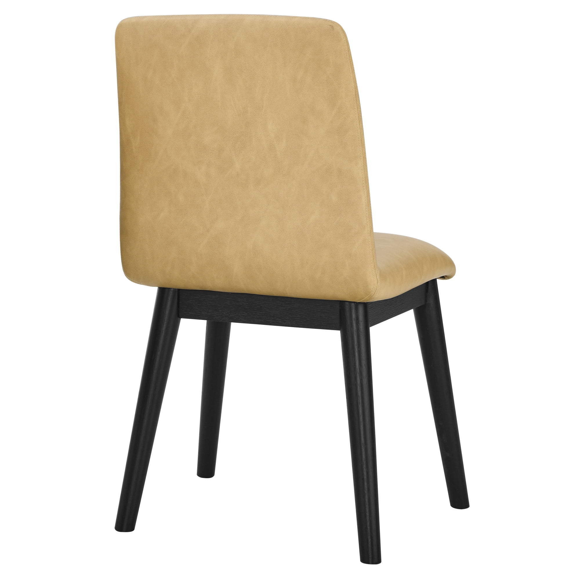 Steve Silver Vida Modern Vegan Leather Dining Chair, Set of 2, Sand/Black