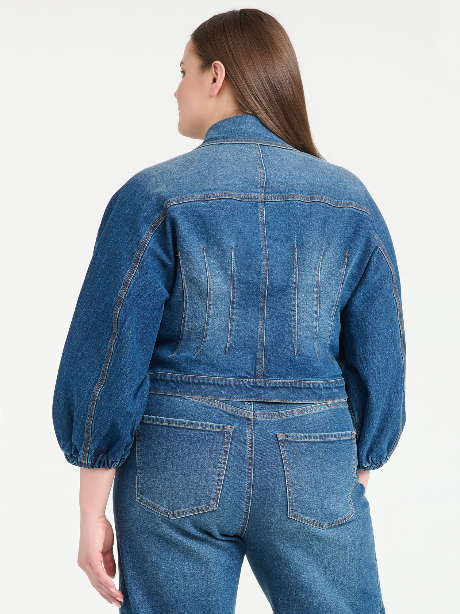 Sofia Vergara Women's Plus Size Darted Denim Waist Jacket Sizes 14W-26W