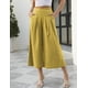 thumbnail image 1 of Pantalones de mujer de algodón elásticos con cintura ancha y largo hasta el tobillo, pantalones de trabajo con bolsillos, pantalones casuales, pantalones holgados para mujer, 1 of 6