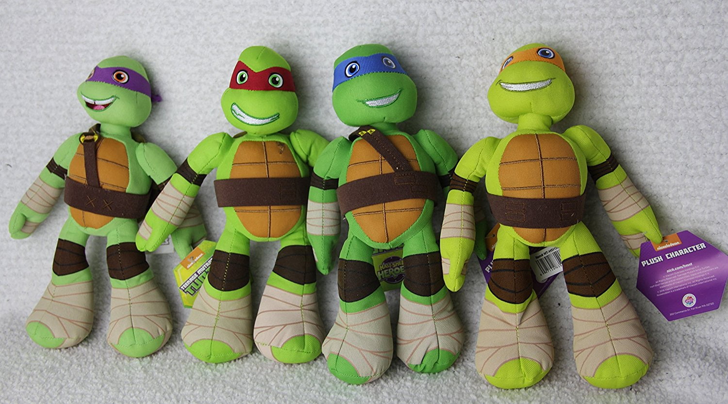 Nickelodeon Ninja Turtles Plush Set Stuffed Animal Teenage Mutant Kids Gift Toy 