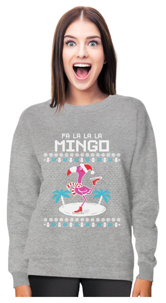 flamingo christmas sweater walmart