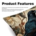 thumbnail image 2 of Crow Velvet Throw Pillow Covers Set of 2 - Unique Patterns, 16x16/18x18/20x20 Inches,for Home Decor, Sofa, Bed - Pillow Inserts Included, 2 of 6