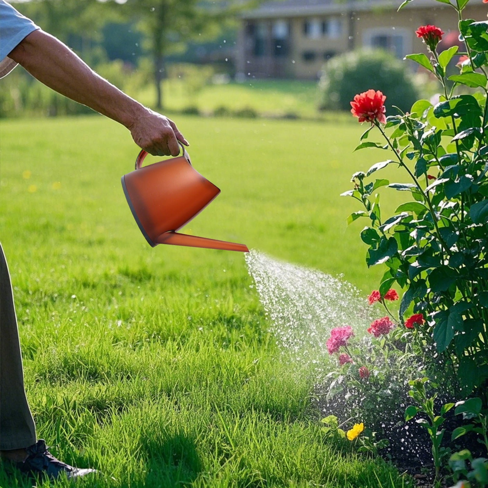 14L Indoor Garden Watering Can with Long Spout Transparent Jug for Care