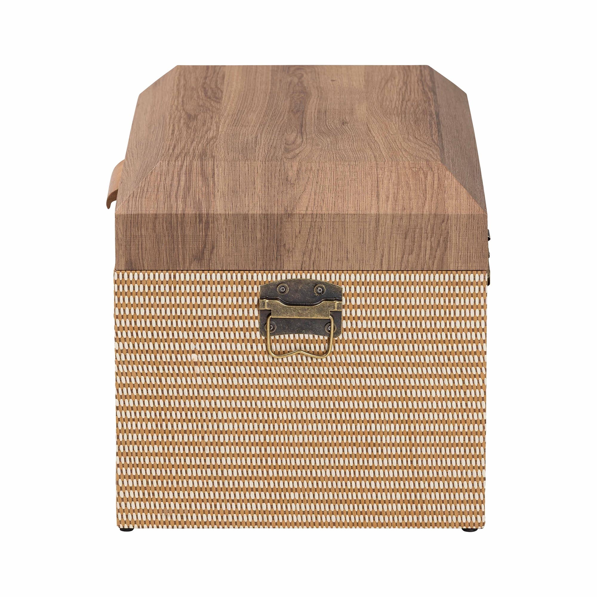 Baxton Studio Kande Mid-Century Storage Trunk, Light Brown