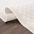 thumbnail image 6 of Hauteloom Gaiwan Living Room, Bedroom Machine Washable Area Rug - Square Piles, Checkered - White, Cream - 6'7" x 9', 6 of 12