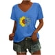thumbnail image 1 of Camisas con estampado informal con estilo para mujer, camisetas holgadas de manga corta de talla grande, blusa con cuello en V OAVQHLG3B Store lin121212, 1 of 5