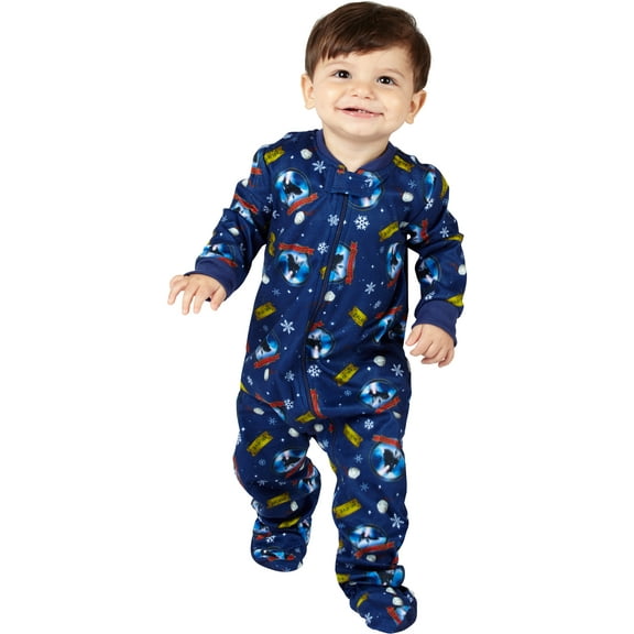 The Polar Express Infant Kids Believe Christmas Holiday Movie One-Piece Pajama Footed Sleeper Union Suit For Boys Girls