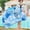 Sky Blue, variant on Darzheoy Inflatable U-Shape Pool Seat 1pc with Cup Holders, Maple Leaf Water Chair, Portable Floating Lounger for Beach Summer Outdoor Fun
