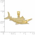thumbnail image 2 of 10K Yellow Gold 2-D Textured Marlin Fish Charm (12.3 X 31.6) Made In United States -Jewelry By Sweet Pea, 2 of 5
