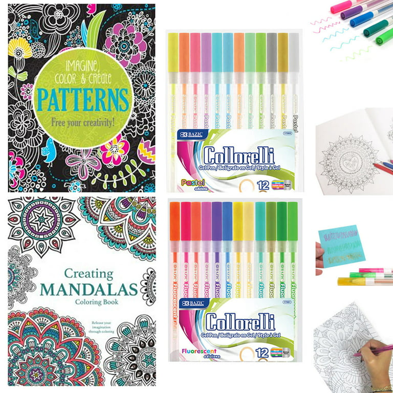 70 Coloring Gel Pens Adult Coloring Books, Drawing, Bible Journaling,  Planner, Scrapbooking Gel Pens Neon, Pastel, Metallic, Glitter 