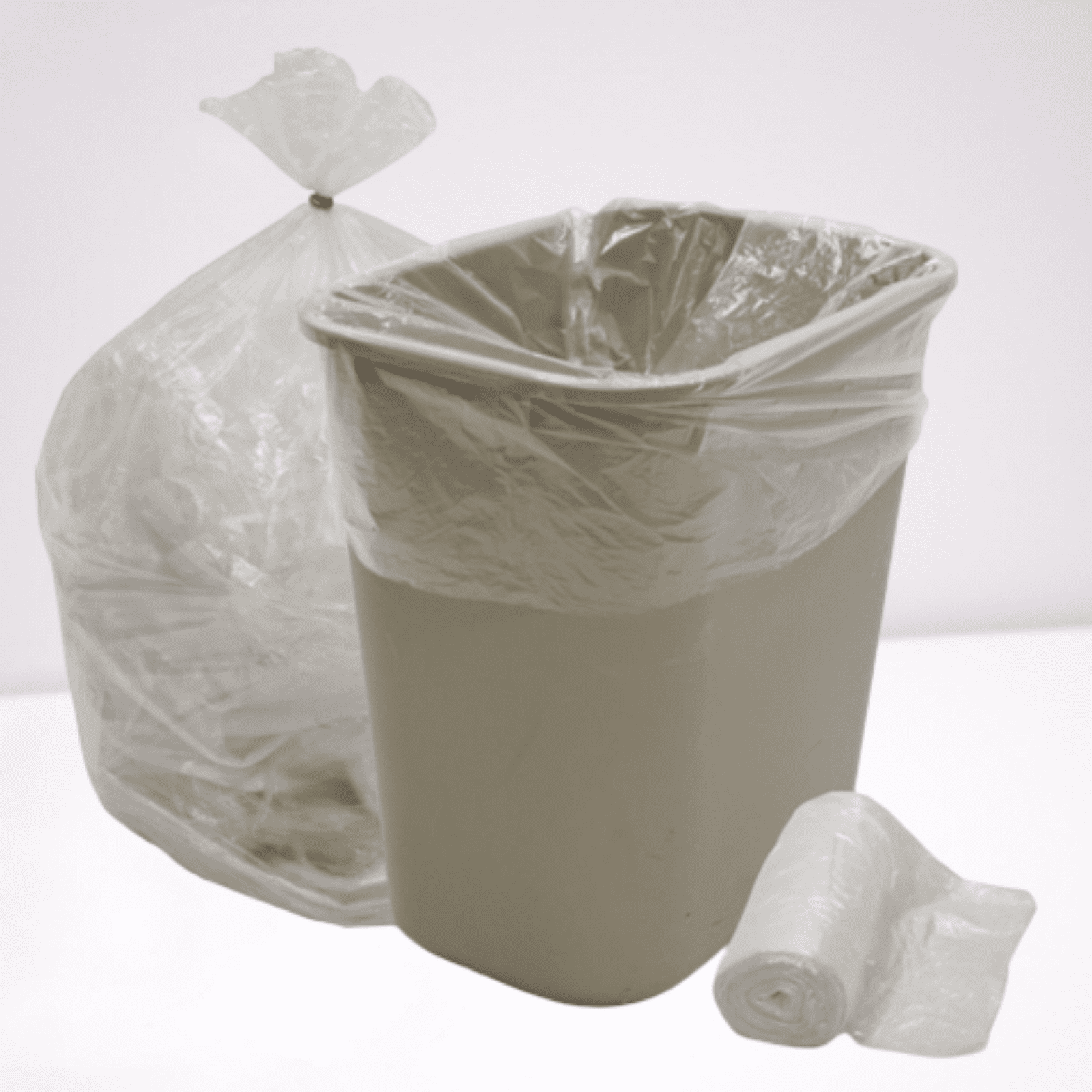  NETKO Clear Kitchen Trash Bags 7-10 Gallon Clear Plastic  Garbage Bag for Kitchen, Home, Office, Bathroom - Wastebasket Bin Liners -  High Density, Leak-Proof Waste Basket Bags 24x24-50 Pack : Home