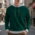 thumbnail image 4 of TOWED22 Hoodies for Men Lightweight Oversized Pullover Sweatshirts Fall Loose Fit Casual Hooded with Pocket(Dark Green,M), 4 of 7