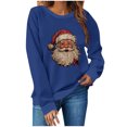 thumbnail image 1 of Chandails en Molleton de Noël pour Femmes Mode de Noël Manches Longues Col Rond T-Shirt avec Coupe Ample et Chandail en Molleton Sans Capuche TShirts pour Femmes, 1 of 4