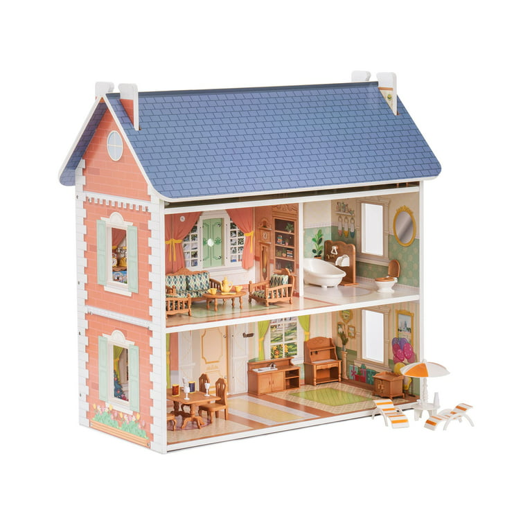 Hot Bee Kids Doll Houses Set for Girls 4-6, Luxurious Dreamhouse  Three-Story Villa with Two Dolls, Creative Christmas Gifts for Girls 3 4 5  6 Kids