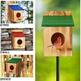 thumbnail image 4 of 3 Pcs Wooden Bird Houses for Outside Bird House with Pole Wood Hanging Birdhouse for Outdoor Small Bird Nest Box for Finch, Bluebird, Cardinals, Hummingbird, Parakeet Garden Perch House, 4 of 6