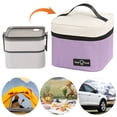 thumbnail image 1 of Comida Cubo Pequeño Dopamina Almuerzo Picnic Al Aire Libre Comida Aislada para Trabajadores Oficina Refrigerada para Coche (púrpura), 1 of 9