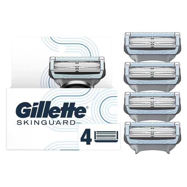 Gillette SkinGuard - Recambio de cuchilla de afeitar para hombre para piel sensible, recambio de 4 cuchillas