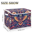 thumbnail image 5 of Yayeee Collapsible Cube Storage Bin with Lid Fabric Closet Decorative Basket with Handles, Geometric Eagle, 5 of 7