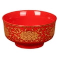 thumbnail image 4 of Soporte para Cuenco de Cerámica Macarena Hecho a Mano Rojo con Loto y Palabra, 4 of 8