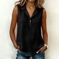 thumbnail image 6 of LEKWK Linen Tops for Women Sleeveless V-Neck Casual Tank Tops Loose Fit Lightweight Soft Shirts Summer Fashion Beach Vacation Outfits, 6 of 8