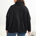 thumbnail image 4 of Gifts Usmixi Under $5 Sweater for Women Winter Womens Turtleneck Sweater Long Sleeve Plus Size Comfort Knitted Pullover Tunic Fashion Heart Print Ladies Girls Sweater Tops, 4 of 4