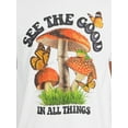 thumbnail image 3 of See the Good in All Things Mushroom Men's Graphic Tee with Short Sleeves, Sizes S-3XL, 3 of 6