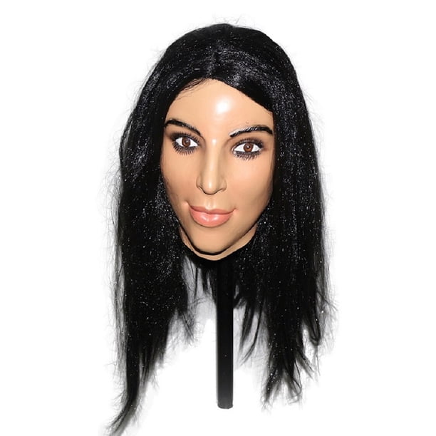 Máscara de látex para mujer, cosplay de Halloween, para fiesta, cara completa