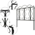 thumbnail image 4 of Amagabeli Decorative Garden Fence 24"Hx 24"W 5 Panels Outdoor Black Thicken Metal Wire Fencing Rustproof Landscape Patio Flower Bed Animal Dogs Barrier Border Edge Section Panels Black, 4 of 8